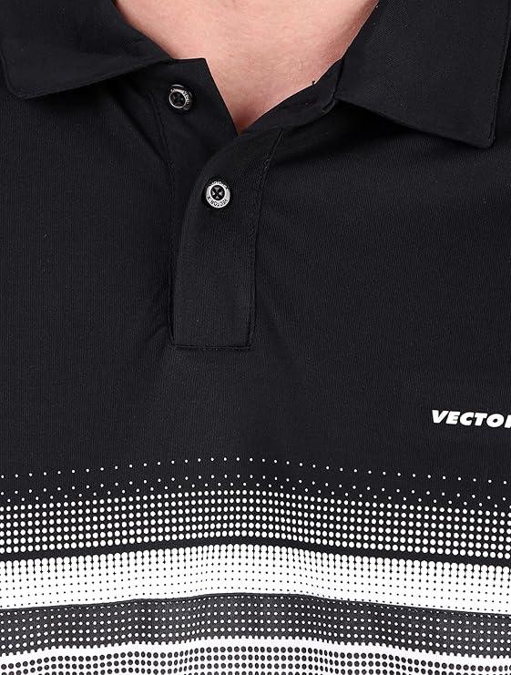 VECTOR X OMT-259 Mens Polo Collar Neck Colourblocked T-Shirt
