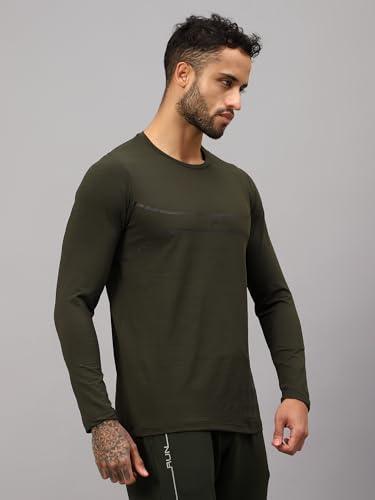 Vector X Mens Full Sleeve Round Neck Jersey/ t-shirt For Fitness Training (Silver, XXL)