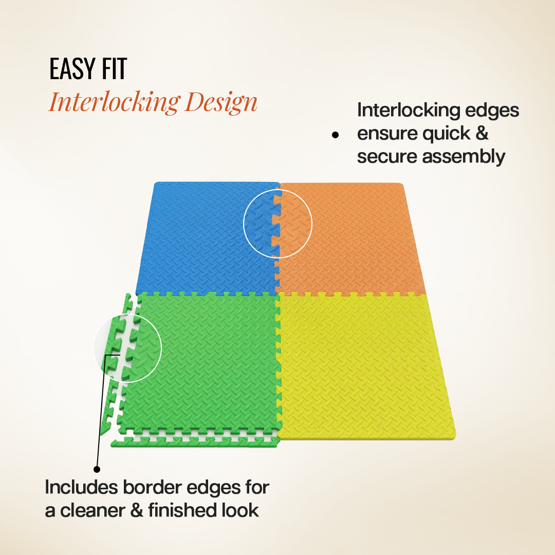Interlocking Play Mat for Kids & Babies