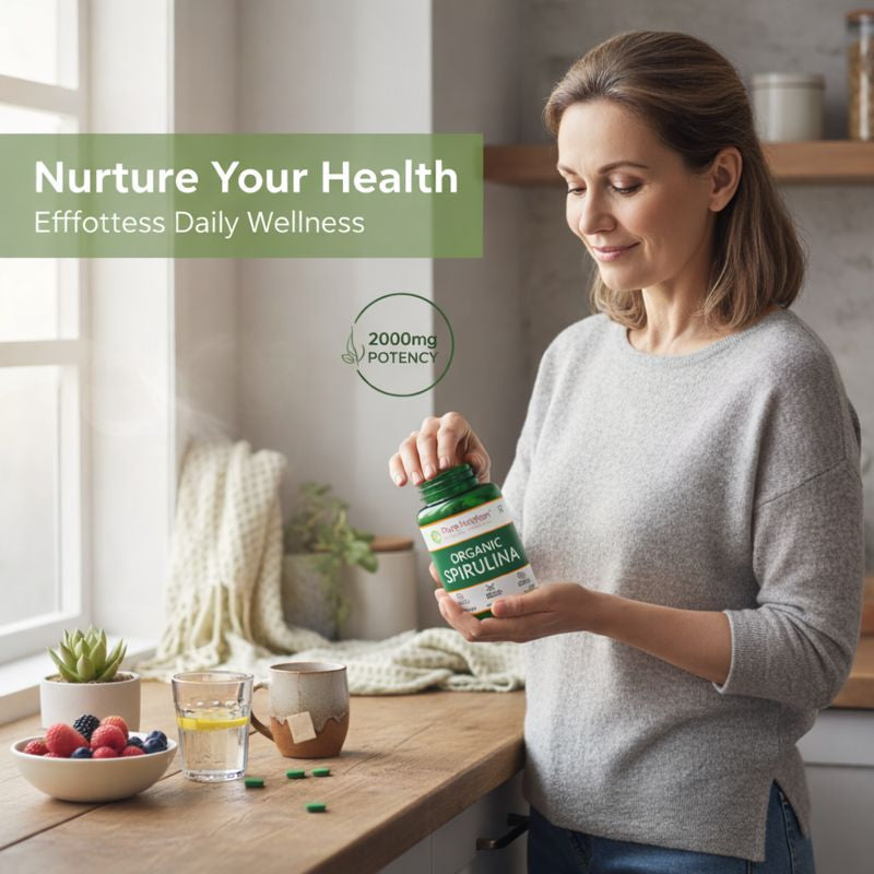 Spirulina Vegetarian Tablets 180 Count | Immunity, Energy & Superfood Nutrition