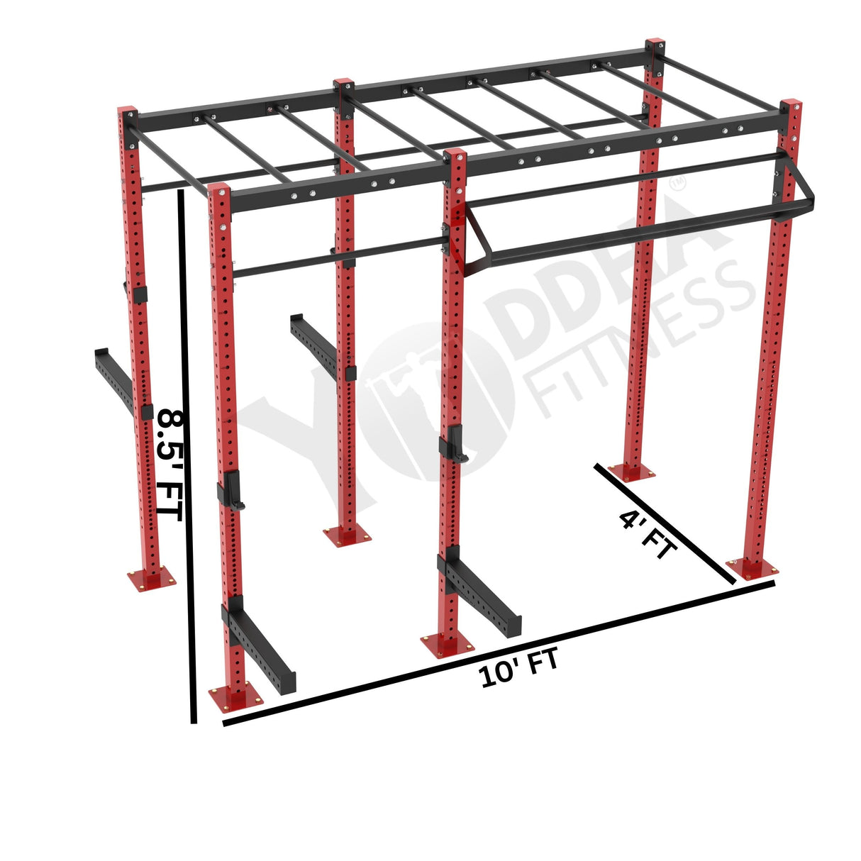 Freestanding Crossfit Rig - 10 Ft with Monkey Bar