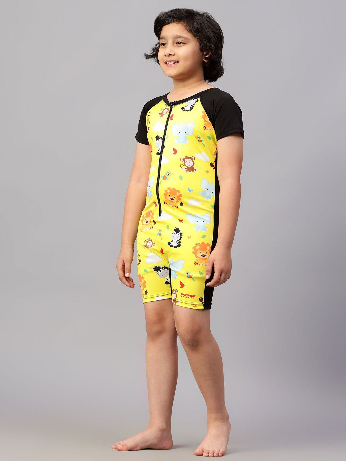 VIVA SWIMMING Half Sleeves Swimwear Suit Costume for Kids For Practicing Swimming, Diving, Cycling, Aerobics