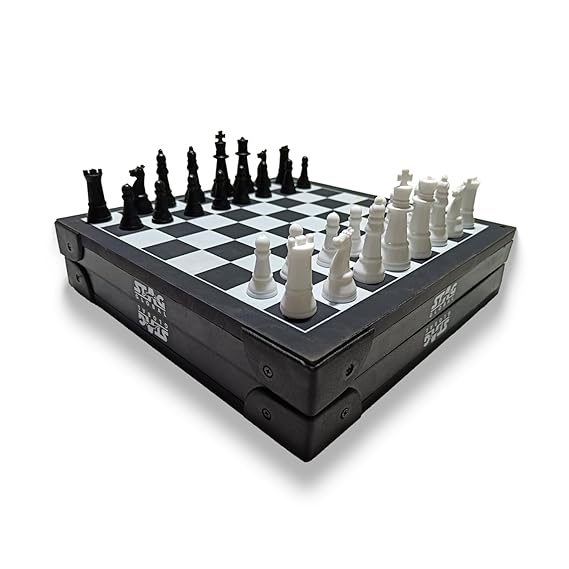 STAG GLOBAL 4 in 1 Supermini Table Tennis Table | Portable | Ludo Chess & Checkers | Board Game Table