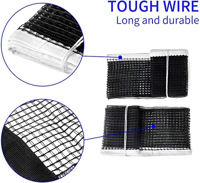 STAG GLOBAL Clip Table Tennis Net and Post – Durable Cotton Net with Post Set, Easy Setup & Strong Grip