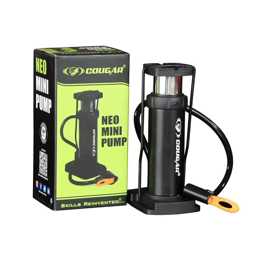 COUGAR Neo Mini Foot Pump Portable Light Weight Foot Pump for Bike,scooty,Bicycle,Football,Hand Ball inflator