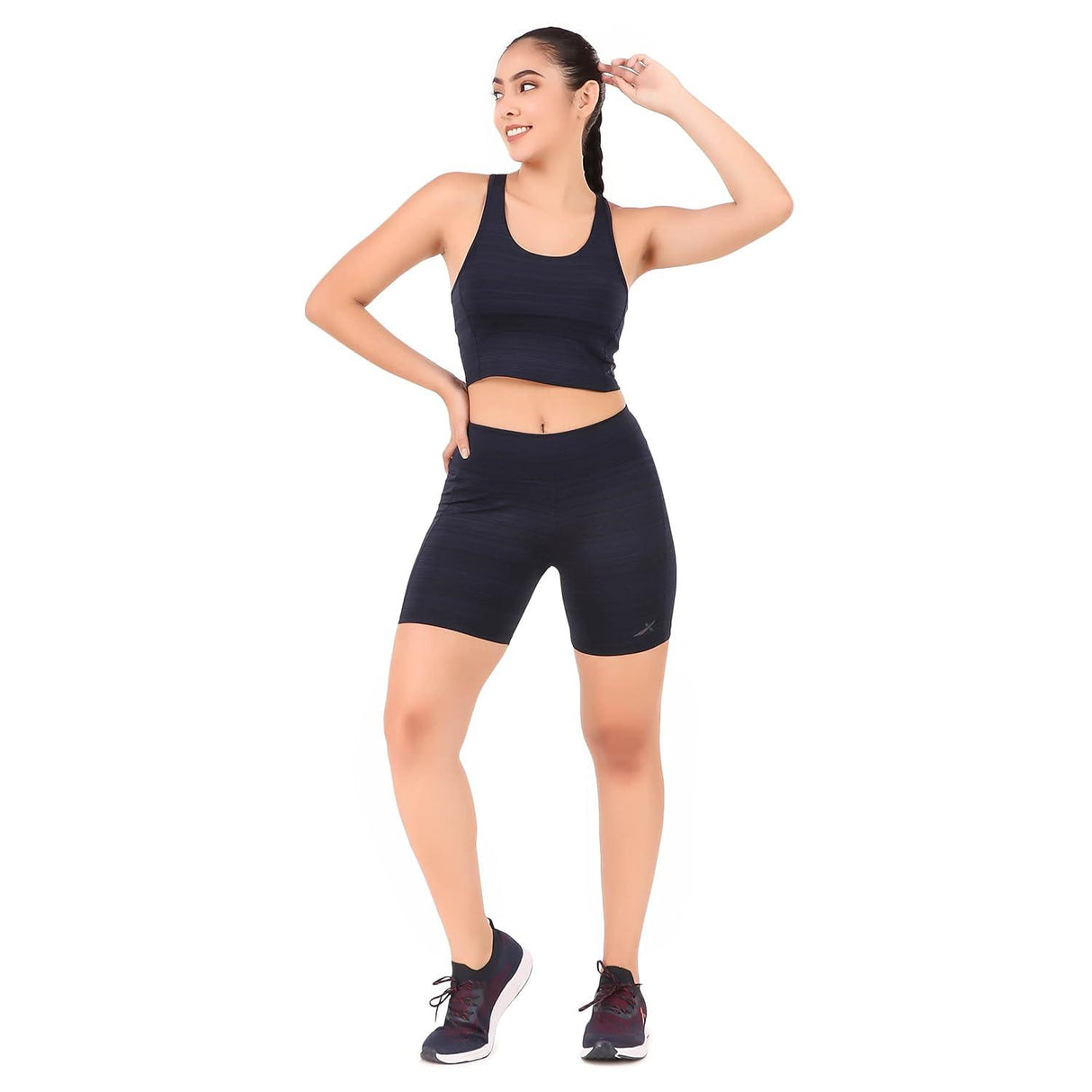 Vector X OSB-280 Women's Yoga Stretchable Sports bra and Tight Short Combo