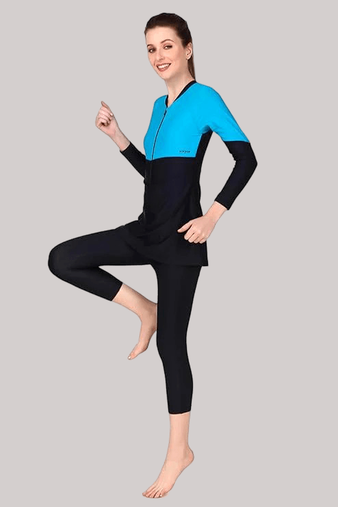 VIVA SWIMMING OWSD-333 Female 3/4 Swim Dress I Womens Swimming Costume I Swimwear for Women I One-Piece Swimsuits I Swimsuit for Women