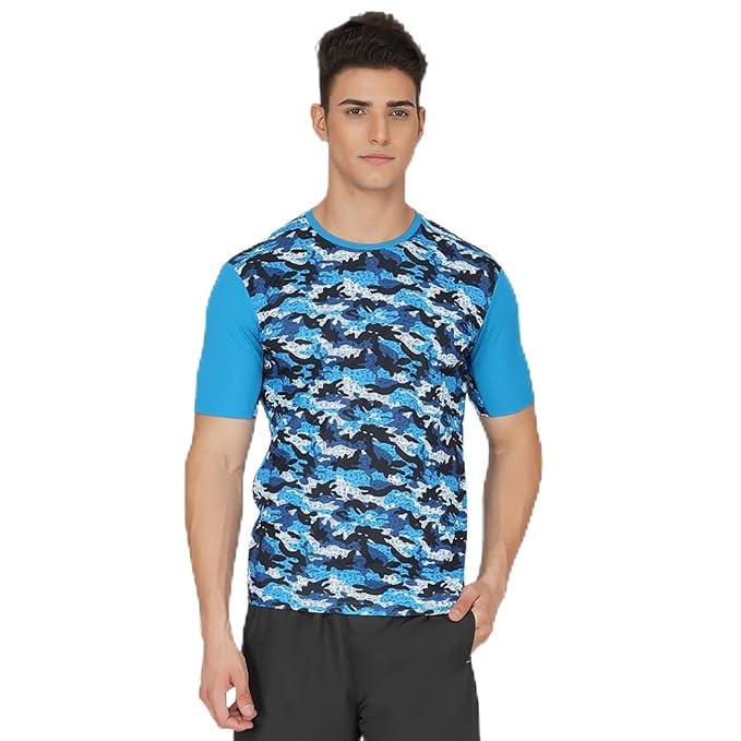 Vector X Mens Wear Polyester Cool, Dry and Ventilated Round Neck Half Sleeves Sublimated T-shirt For Badminton, Lawn Tennis, Athleisure, Table Tennis, Training, and all Other Sports