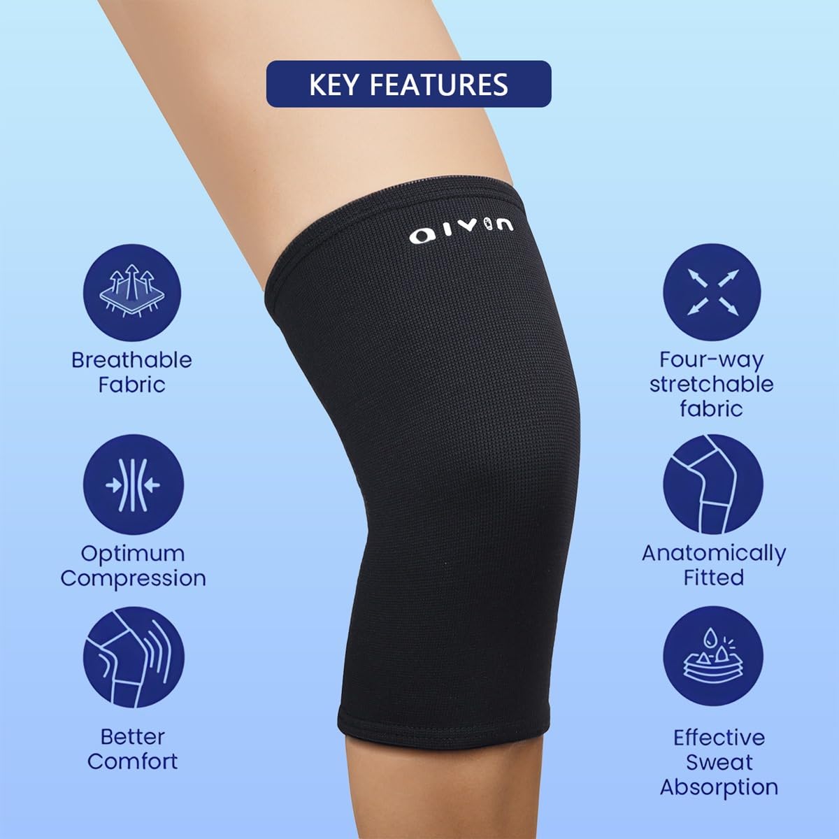 AIVIN Shadow Knee Support For Men&Women Knee Caps For Women Knee Cap For Men Knee Brace For Knee Pain Relief Products Knee Pad Leg Sleeves For Men Gym Squats Knee Belt Knee Support (L)