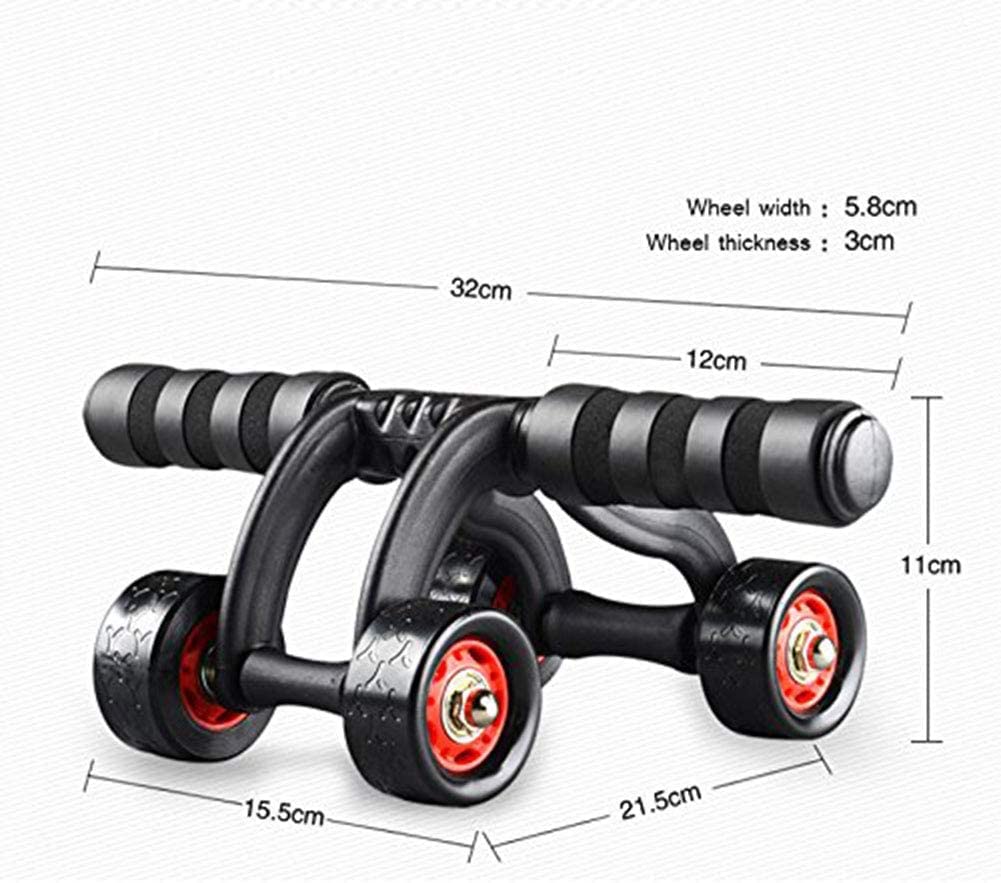 Vector X 4 Wheel Ab Roller with Knee Mat Home Gym Boxing Exercise Workout Equipment