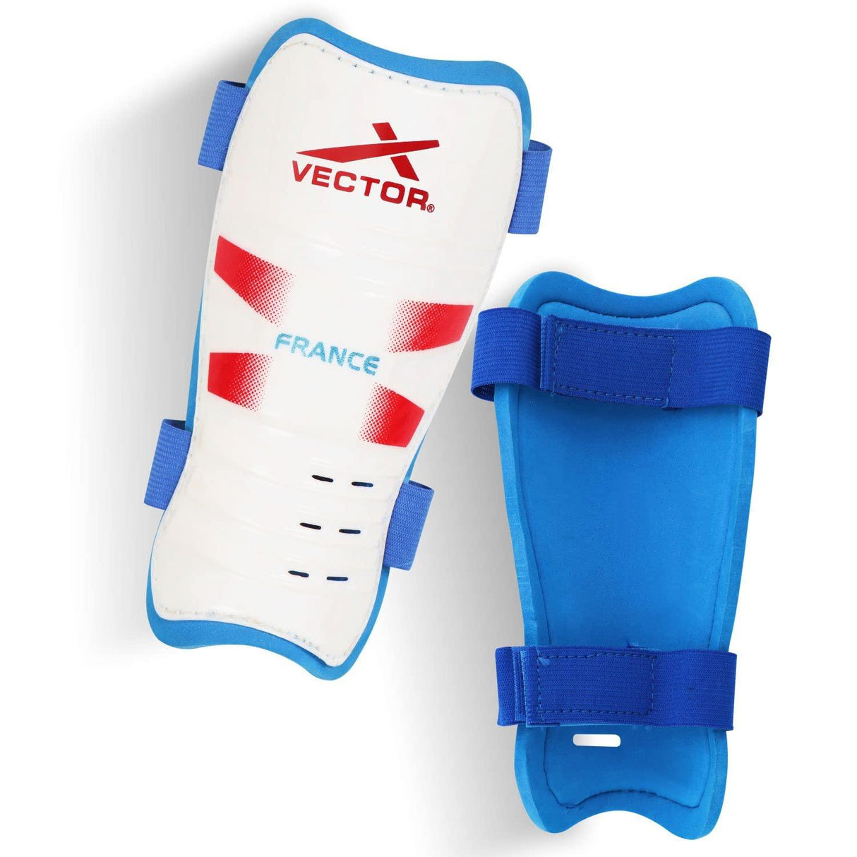 Vector X Liverpool Shinguard | Shinguard for Football | Shinguard for Men| Skoda Single Strap Shinguard | Stockings for Men & Women-Red (Set of 2 pcs)S/M