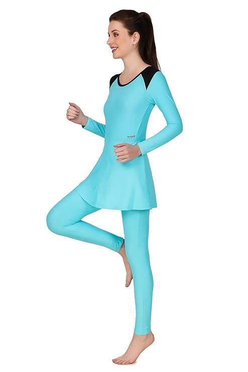 VIVA SWIMMING Female Swim Dress with Full Leg Length I Womens Swimming Costume I Swimwear for Women I One-Piece Swimsuits I Swimsuit for Women