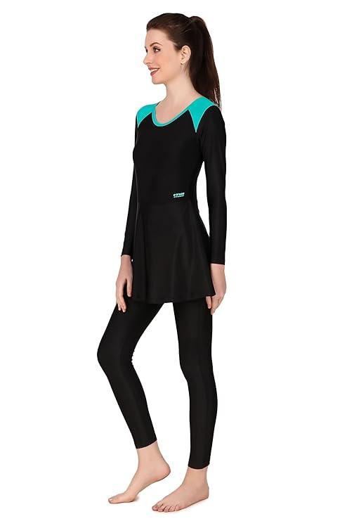 VIVA SWIMMING Female Swim Dress with Full Leg Length I Womens Swimming Costume I Swimwear for Women I One-Piece Swimsuits I Swimsuit for Women