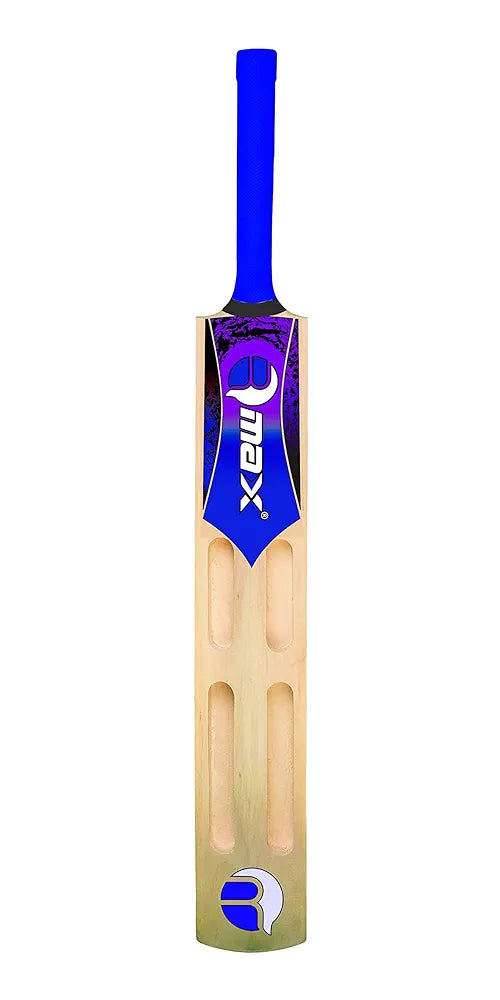 R-Max Tennis Ball Kashmir Willow Cricket Bat with Scoop Design, Kashmir Willow, Light Weight, Tennis & Rubber Ball, Bat Cover