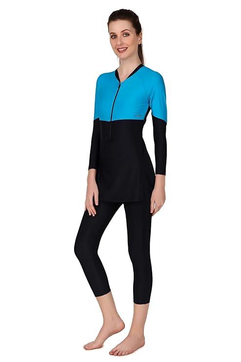 VIVA SWIMMING OWSD-333 Female 3/4 Swim Dress I Womens Swimming Costume I Swimwear for Women I One-Piece Swimsuits I Swimsuit for Women