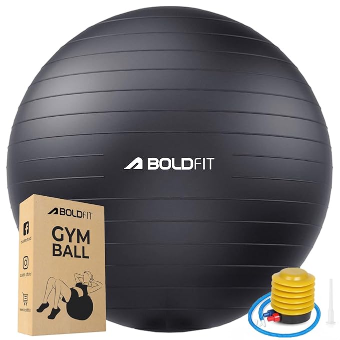 Boldfit Unisex PVC Gym Ball for Exercise & Yoga with Pump | Kibi Sports Boldfit