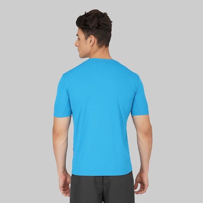 Vector X Mens Wear Polyester Cool, Dry and Ventilated Round Neck Half Sleeves Sublimated T-shirt For Badminton, Lawn Tennis, Athleisure, Table Tennis, Training, and all Other Sports