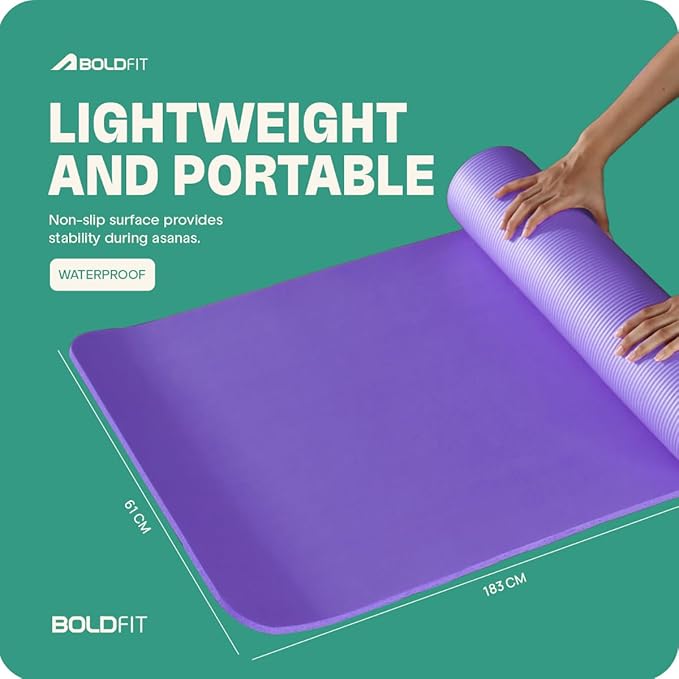 Boldfit Yoga Mat 10 mm Gym Mats | Kibi Sports Boldfit