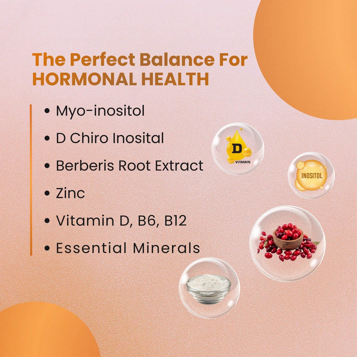 PCOS Balance Supplement Myo-Inositol & D-Chiro-Inositol | 60 Tablets for Women