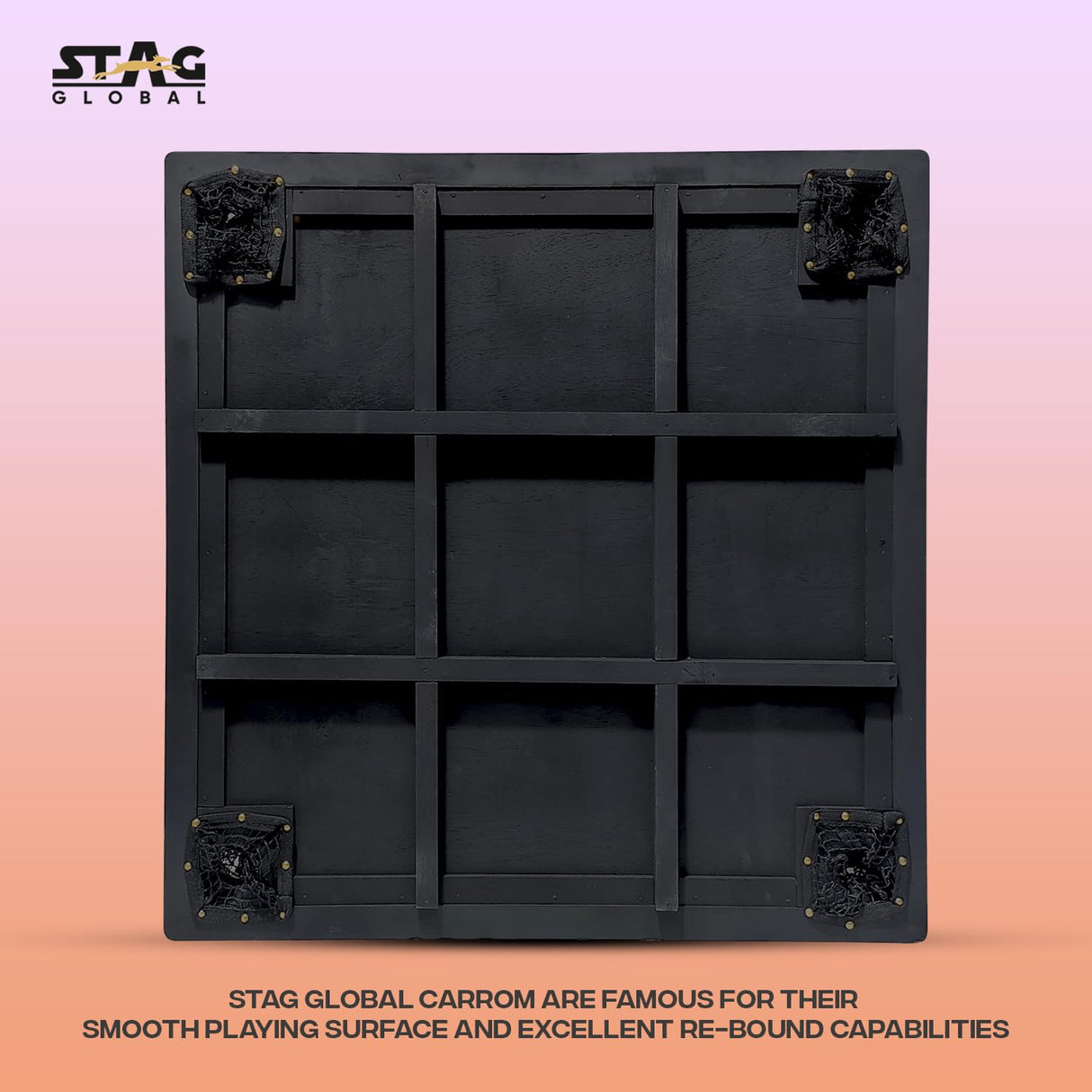 STAG GLOBAL Carrom Board Club | Premium Wood | Smooth Play Surface