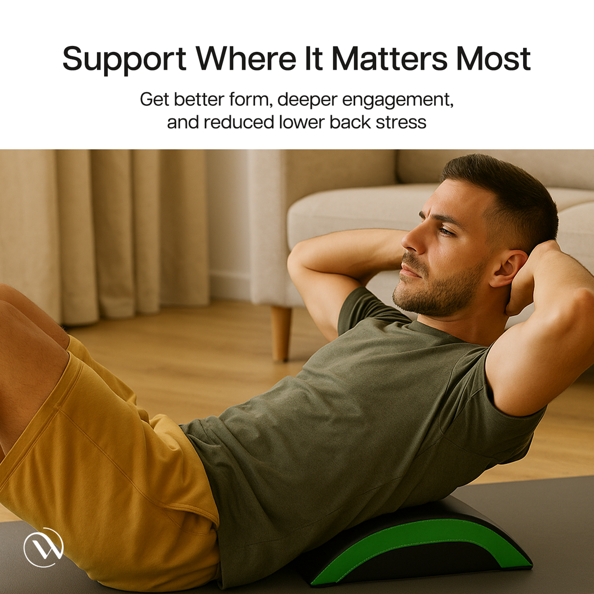 Abdominal Mat | Black & Green
