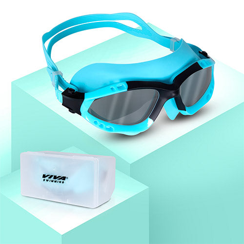 Viva Swimming Discovery Mask Goggle Comfortable Cushioned with Adjustable Head Strap Adult Swimming Goggles | Anti Fog, UV Protection, No Leakage, 180° Clear Wide Vision for Adults Men Women Teenagers