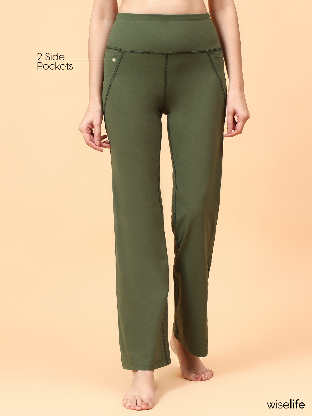 Active Flare Pants (Olive green)