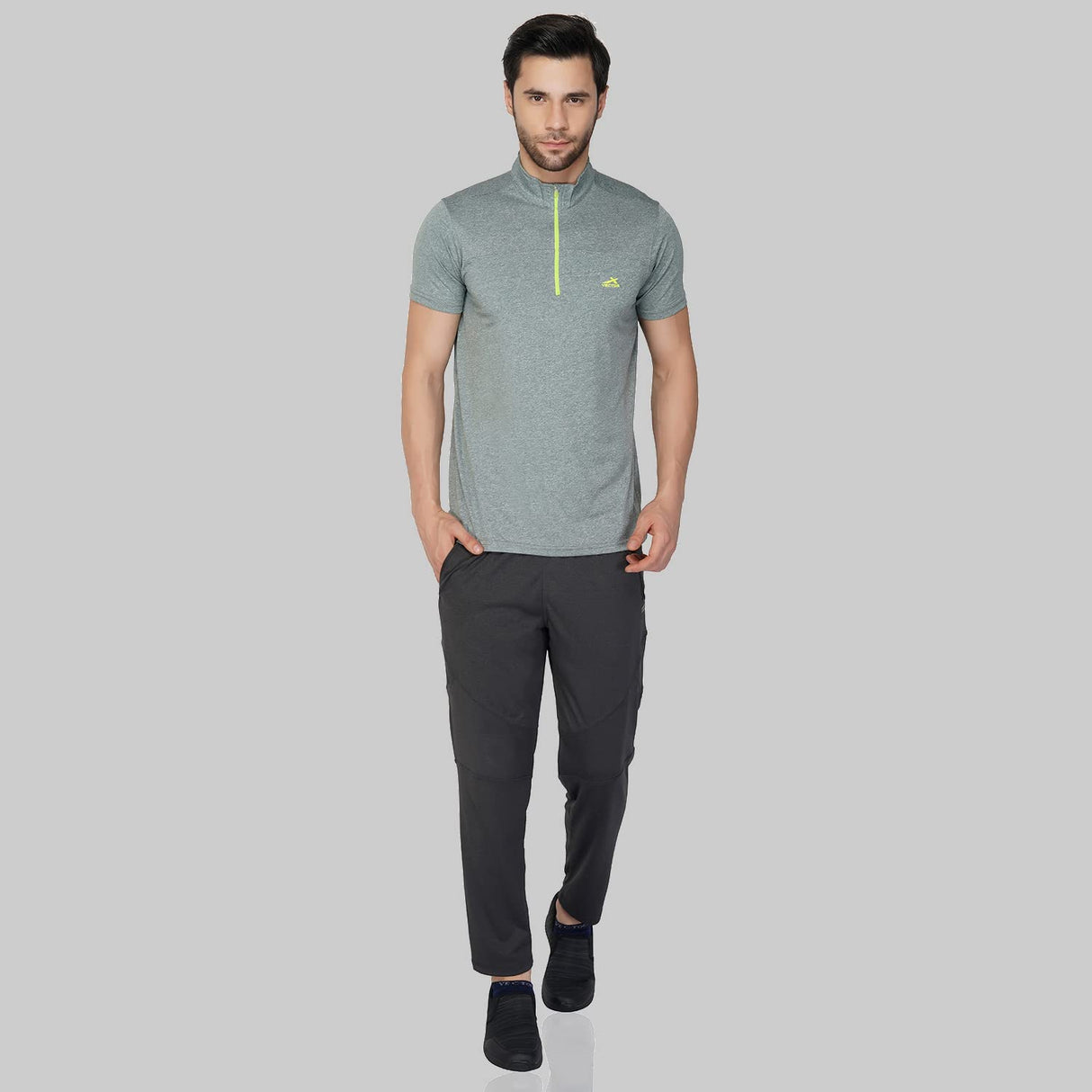 Vector X Mens Gym Fitness Body Fit Ban-collar T-shirt Jersey