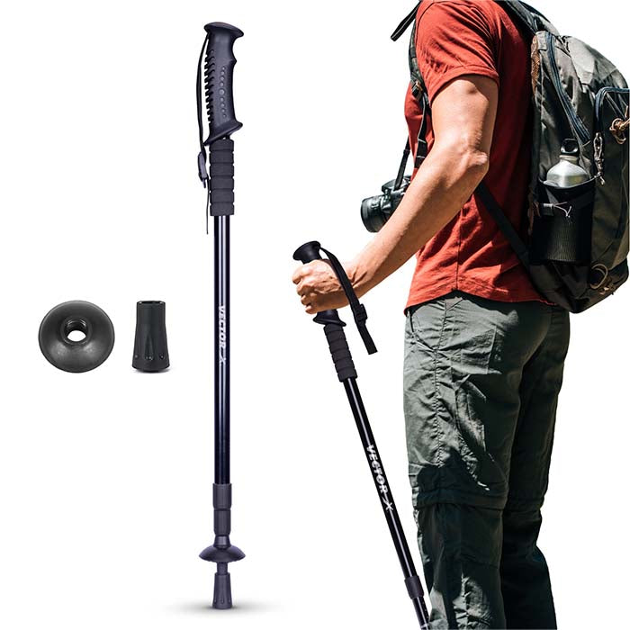 Vector X Trekking Poles Shock Absorbing Adjustable Hiking or Walking Sticks for Hiking Collapsible Strong,Lightweight Walking Pole, All Terrain Accessories and Carry Bag