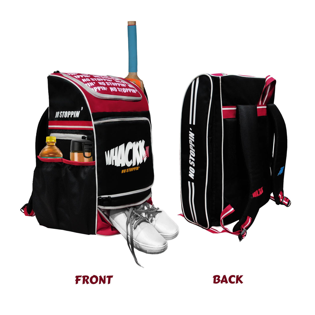 Blast Junior 37L Red Black|Cricket Kit Bag |1 Pocket for Bat |2 Water Bottle Holders|Upto 10yrs Kids Kitbag |Leg pad Upto 12.5 "|Shoe & Accessories Pockets |Lightweight |Dual Opening