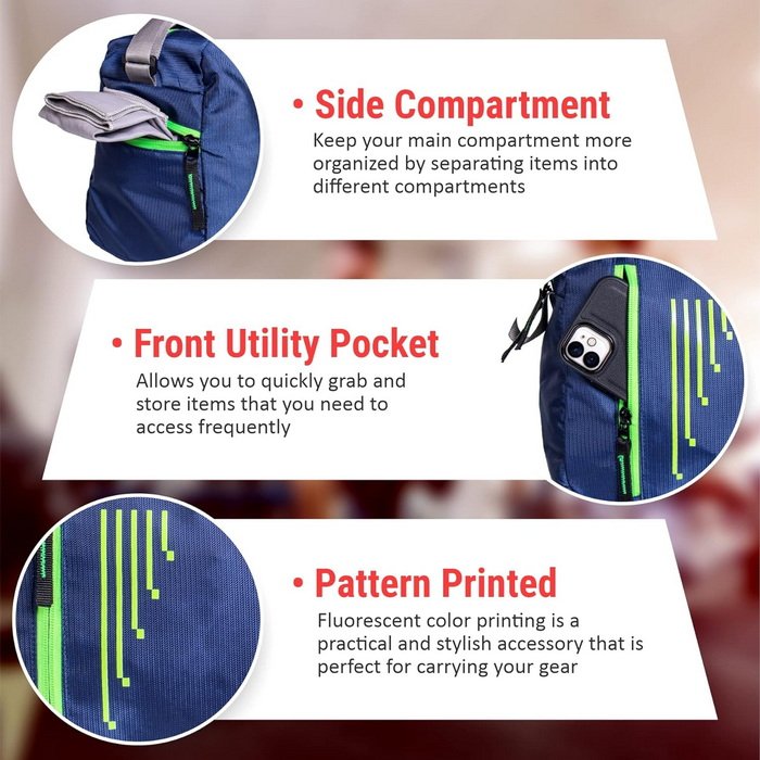 Vector X Stealth Kit Bag for Men and Women Use for Multipurpose Travel, Gym,Fitness, Hanging Organiser