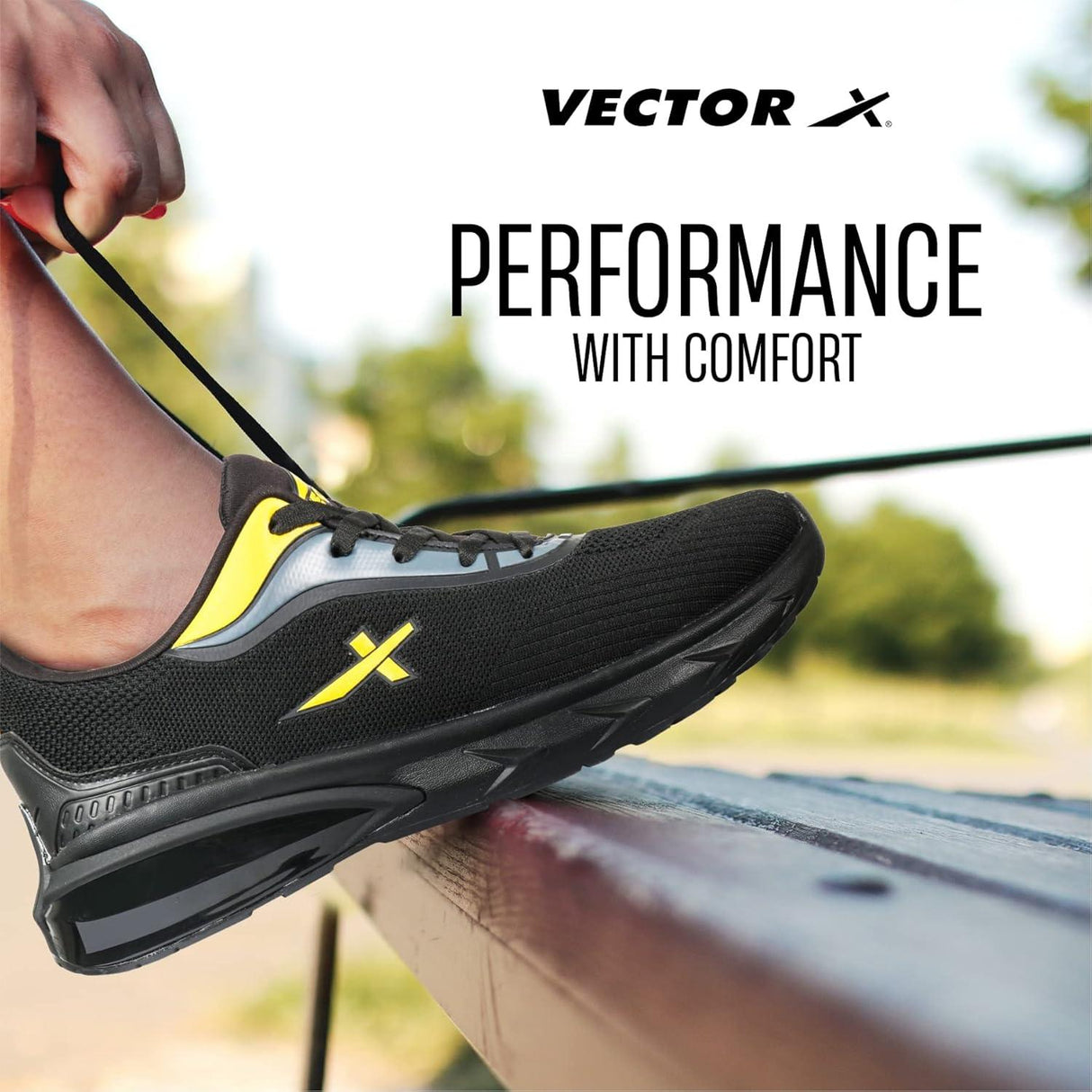 VECTOR X Fighter Training & Gym Shoes For Men (Black)