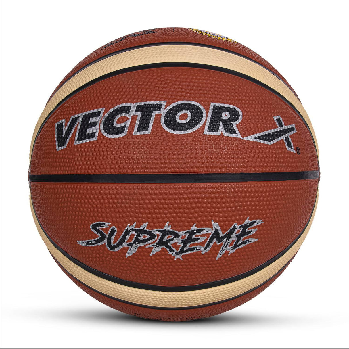 Vector X Supreme Basketball Fedration of India Official Match Ball | 14 Pannels | Rubberised Bladder | Professional Basketball
