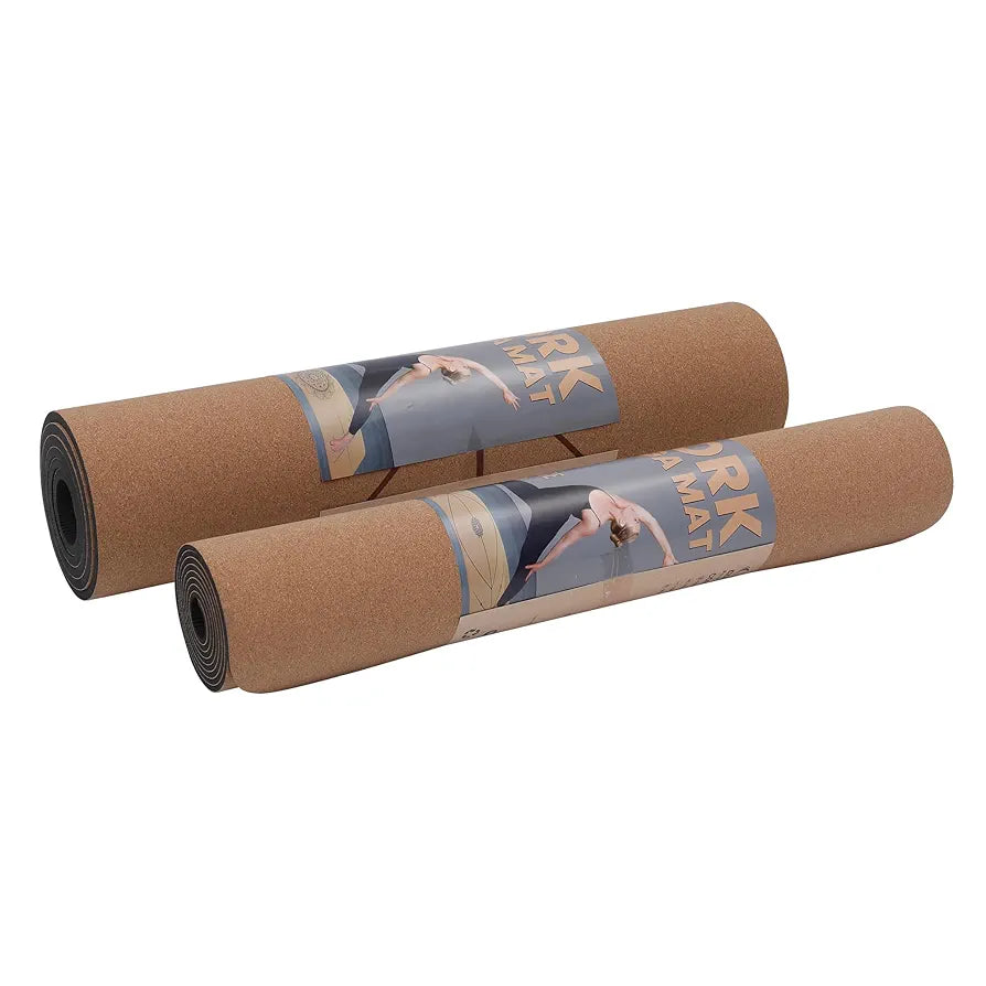 COUGAR Cork Rubber Yoga Mat for Women and Men 8 MM Thick Exercise Yoga Mat for Workout, Yoga, Fitness, Exercise Mat Anti Slip Mat, Yoga Mat 8 mm Gym Mat