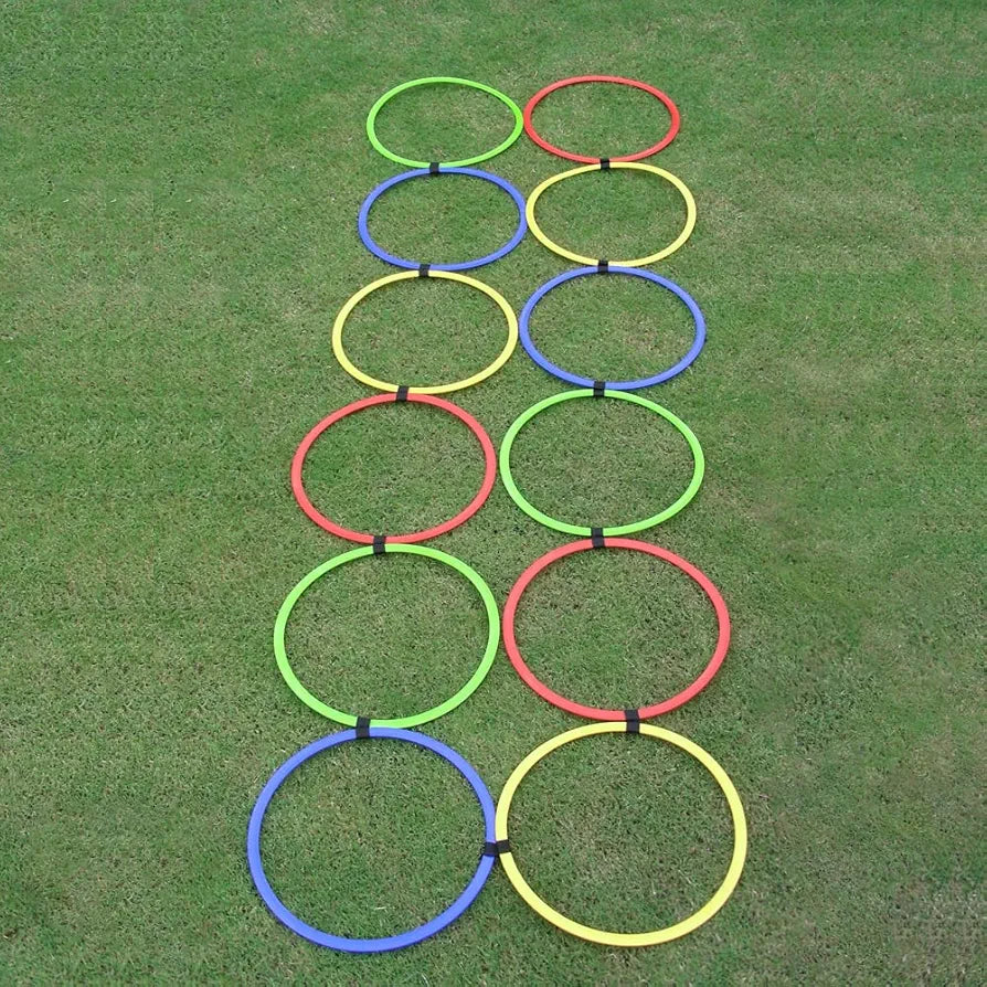 COUGAR Speed Ring Ladder |Training Fitness Agility Workout Excercise for Soccer Football Tennis Baseball Drills Athletic Ladder