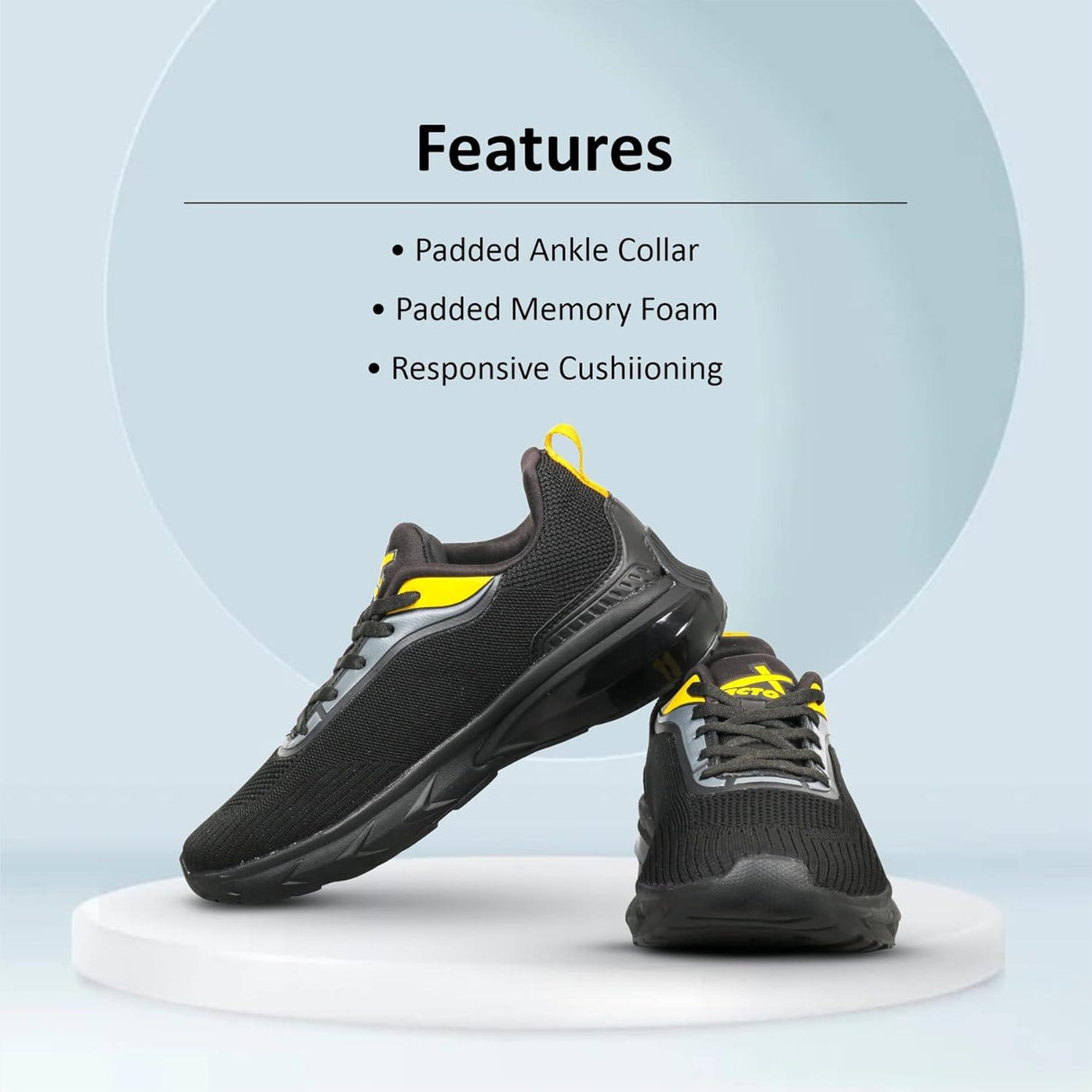 VECTOR X Fighter Training & Gym Shoes For Men (Black)