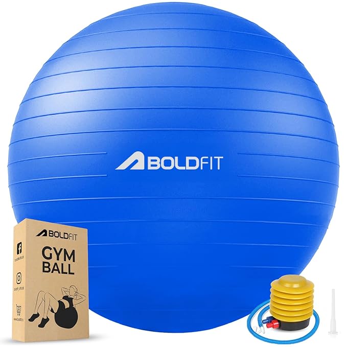 Boldfit Unisex PVC Gym Ball for Exercise & Yoga with Pump | Kibi Sports Boldfit