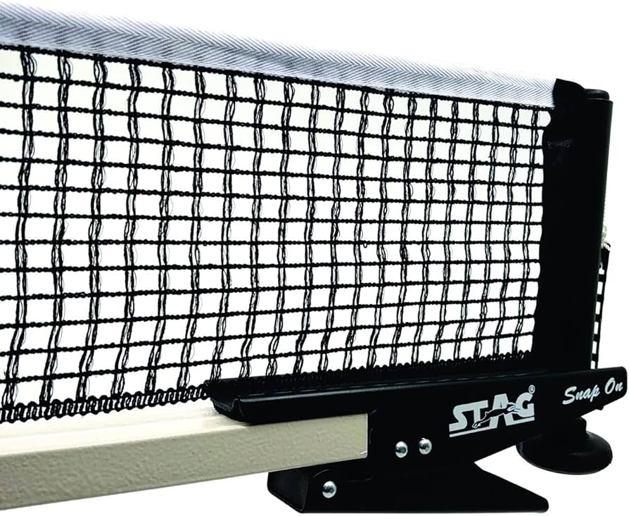 STAG GLOBAL Snap On Table Tennis Net – Durable Cotton Net Easy Setup & Strong Grip I.T.T.F Approved