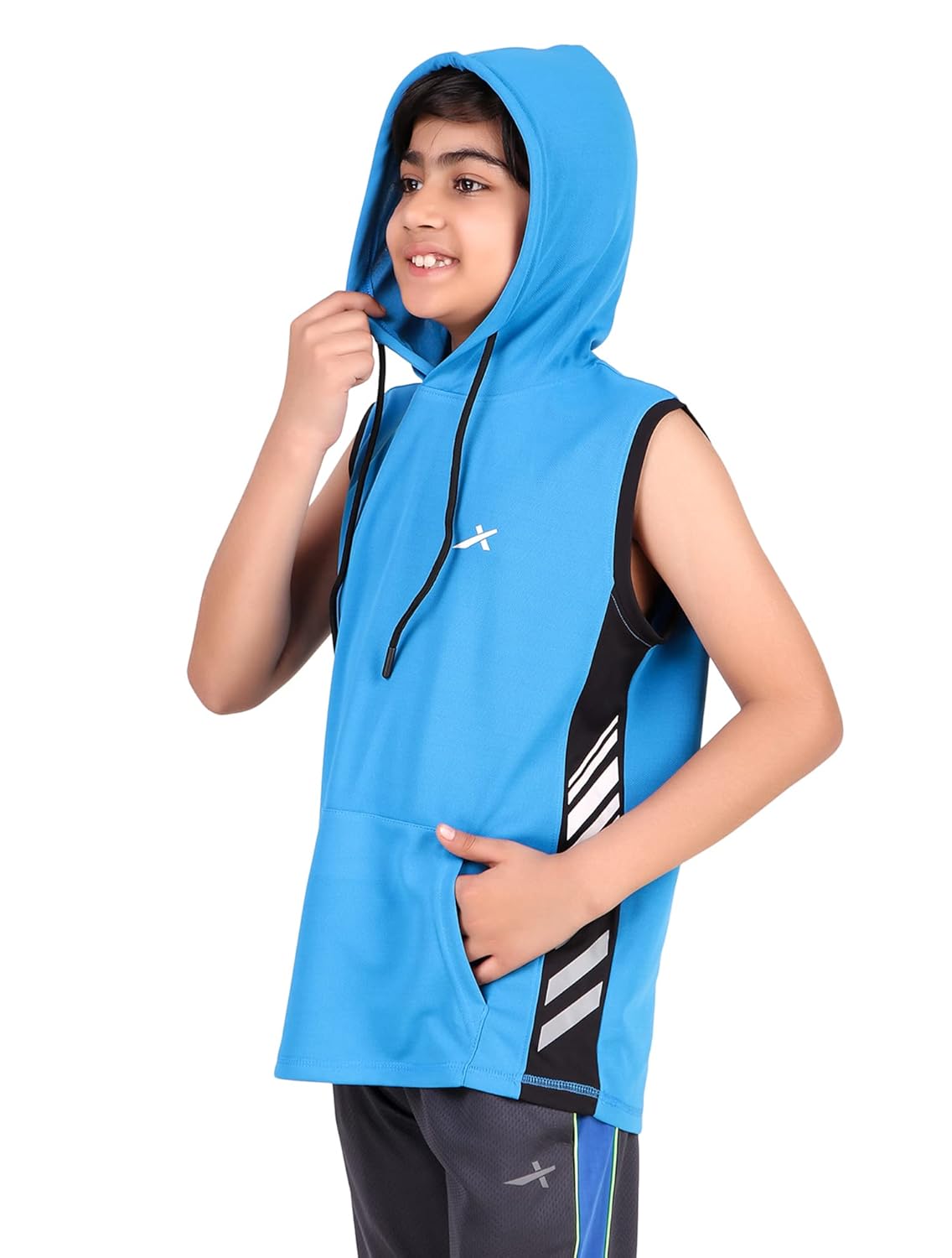 Vector X OKT-228 Kid's Printed Hoodie Sleeveless Combo (Pack of 2)