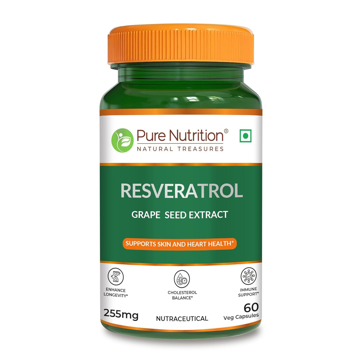 Resveratrol with Grape Seed Extract | Antioxidant Support 255mg