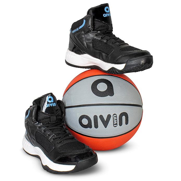 AIVIN Wave Men's Basketball Shoes - Superior Traction, Slip Resistant Rubber outsole, Bouncy EVA insole for Plush comfort, Multi directional Flexibility