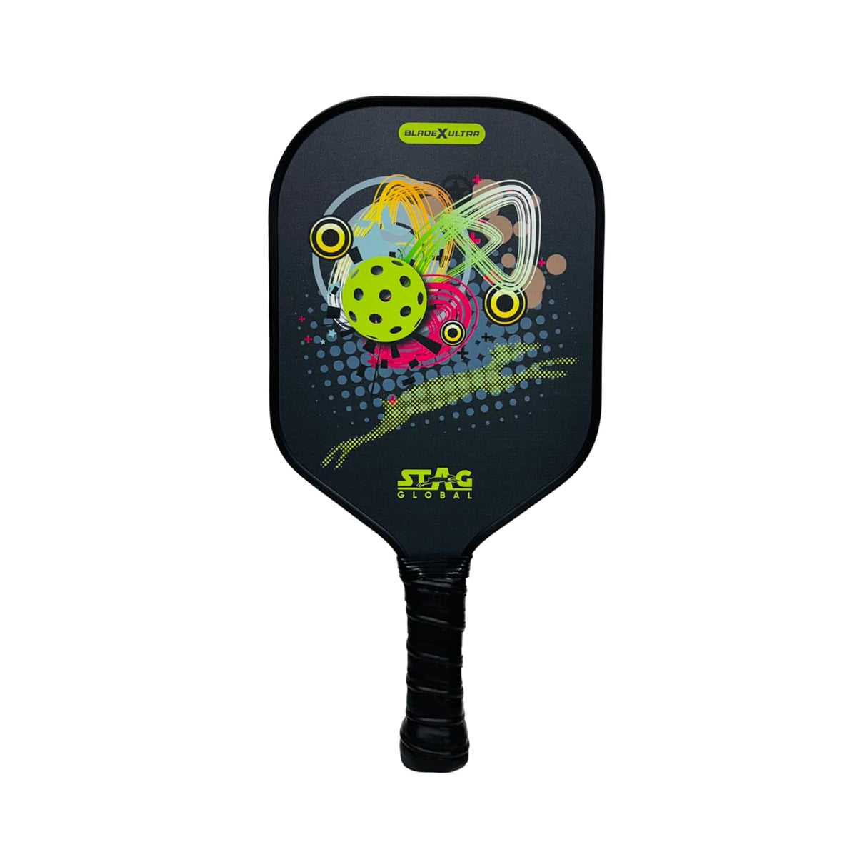 STAG GLOBAL Blade X Ultra Fiber Glass Pickleball Bat | 16mm Precision Paddle | Vegan Leather Case With 3 Outdoor Pickle Balls