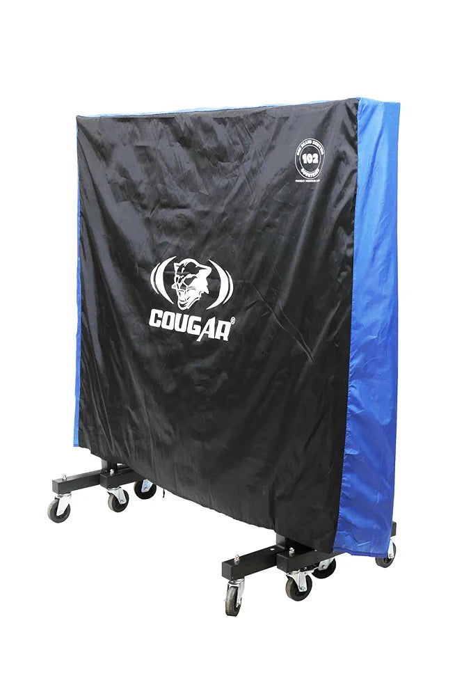COUGAR Carbon Table Tennis Table Black Top | Thickness 25Mm with Net Set, Table Cover, Features Quick Assembly and Play Back Mode