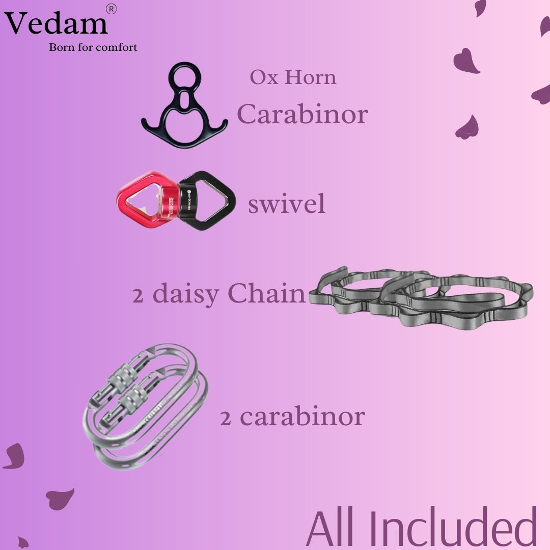 Premium 12 mtr Aerial Yoga hammock – Purple
