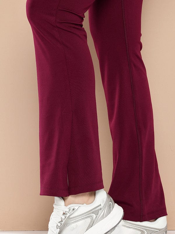 Slit Bootcut Wine