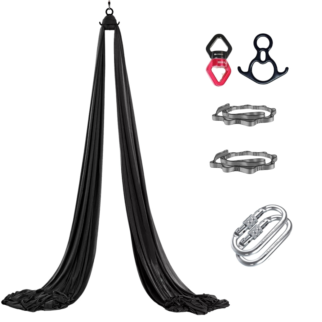Premium 12 mtr Aerial Yoga hammock – Black