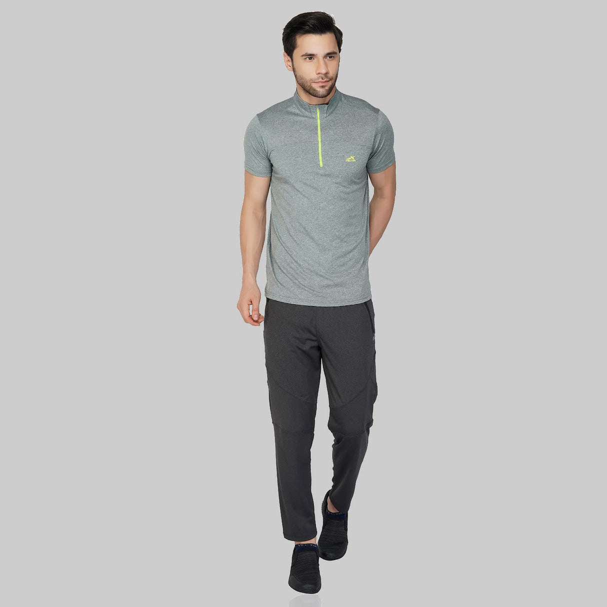 Vector X Mens Gym Fitness Body Fit Ban-collar T-shirt Jersey