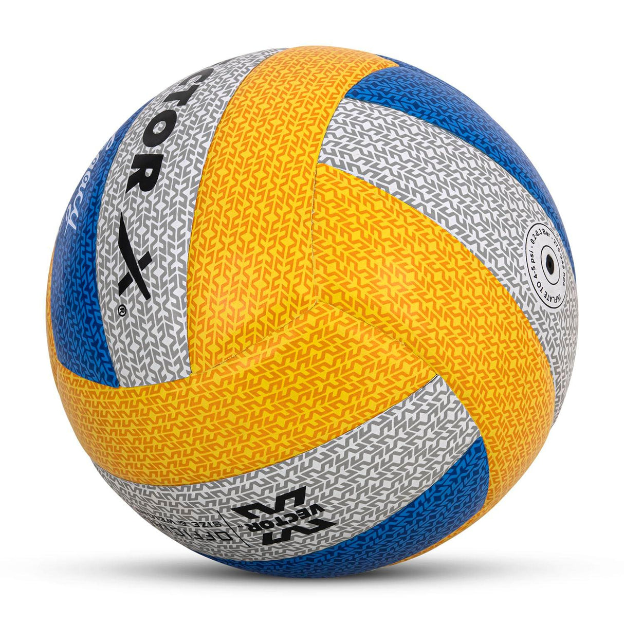 Vector X Legacy 18 Panel Laminated Rubberized Pasted Material Durable & Waterproof Indoor Outdoor, Beach, Pool, Sand Home Play Practice Match Volleyball.
