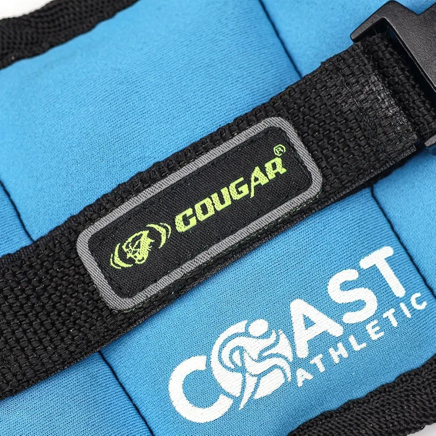 COUGAR Coast Adjustable Ankle Weights for Men & Women – Strength Training Leg/Wrist Weights for Home Gym, Walking, Running, Aerobics, Yoga, Fitness Workouts