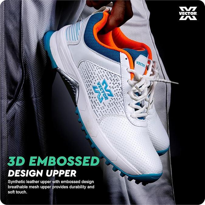 Vector X Flipper 2.0 Cricket Shoes for Men's Rubber Stud, Lightweight,Performance, Comfort, and Durability Shoe for All-Round Performance